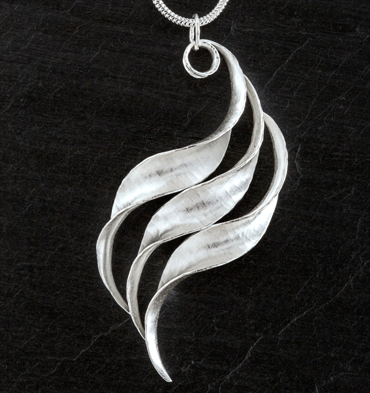 Silver wave necklace handmade recycled bridal anniversary gift occasion –  Anne V Massey