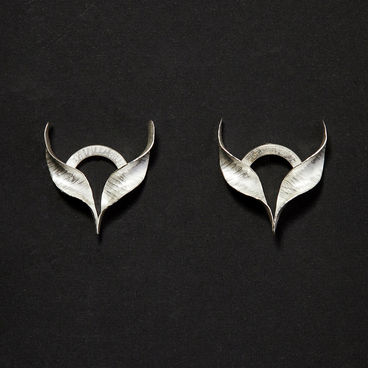 Silver Wings stud earrings